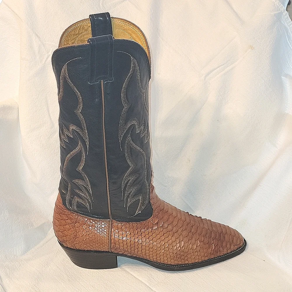 Nocona 44256 Men's Brown Leather Western Boots Sz. 8.5 D - Picture 3 of 9